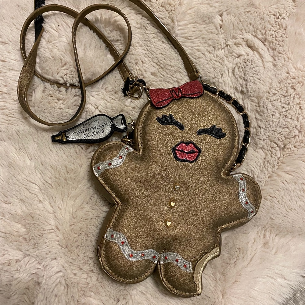 Betsy Johnson gingerbread girl cookie purse